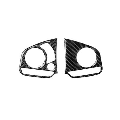 Carbon Fiber Car Steering Wheel Panel Cover Trim Decoration Fit For Honda Civic 2016-2019 Auto Accessories Sticker 2PCS