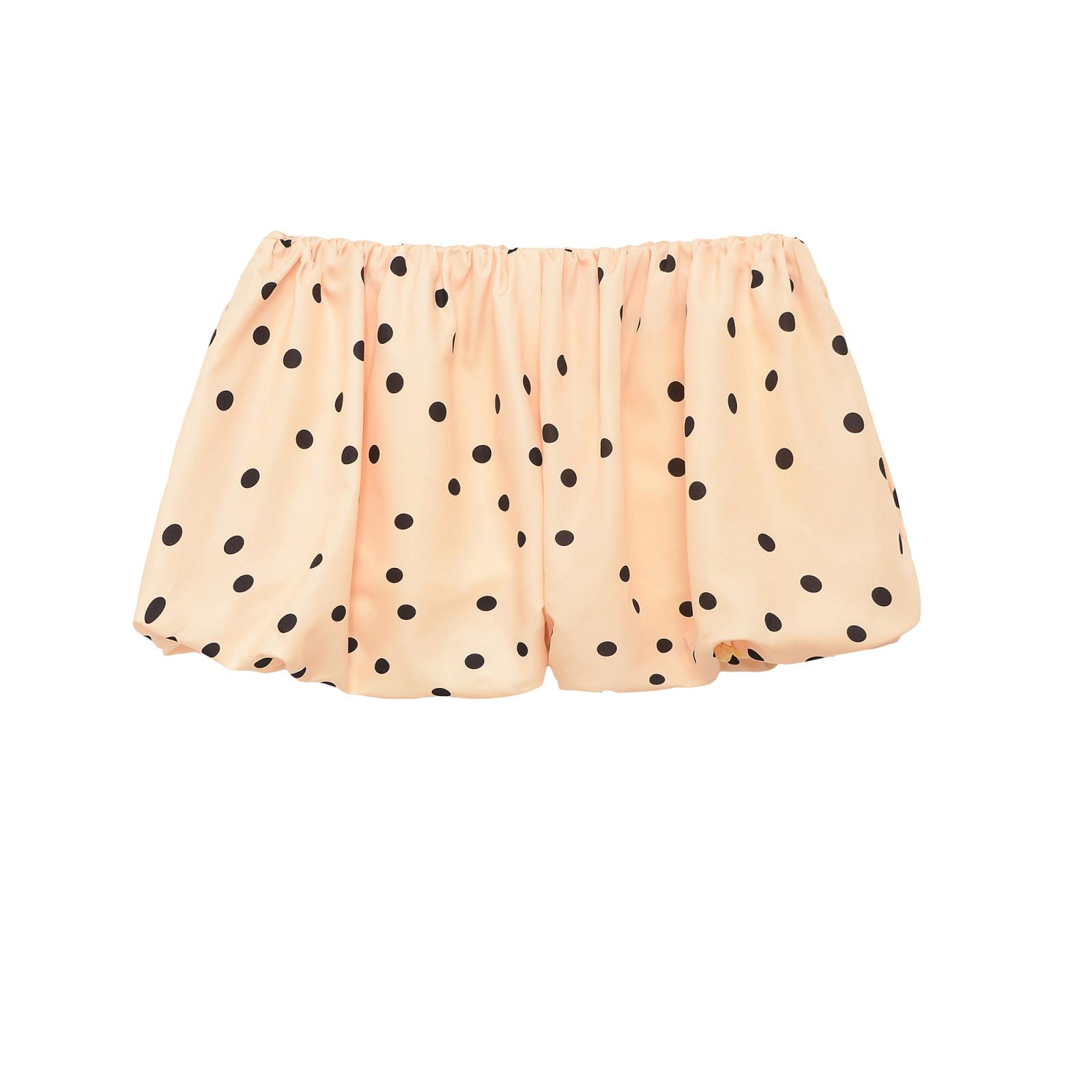 European and American style, new women s clothing, turtleneck polka dot jacket, mid-waist polka dot balloon version shorts XS