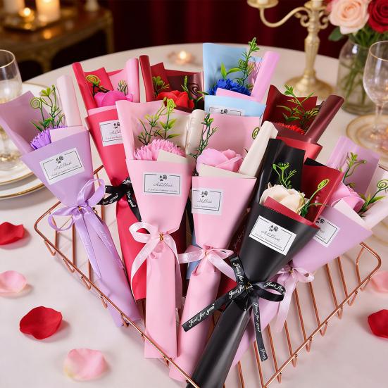 Міні-букет штучних троянд Ручної роботи Мильні квіти Пелюстки Декор Романтичний Подарунок на День Святого Валентина День народження для Жінок Матері Дружини Дівчини