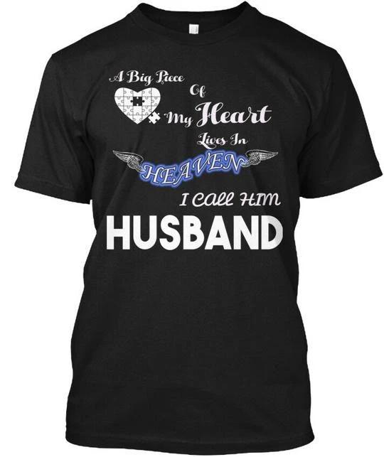 

Ltd Live In Heaven Husband A Big Piece Of My Heart T shirt Made in USA S to 5XL 4XL