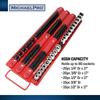 MichaelPro Portable Socket Organizer Tray with Premium Red Steel Rails for and Drive Rack for Easy Organization 80-Piece 1/4", 3/8", 1/2" Sockets,