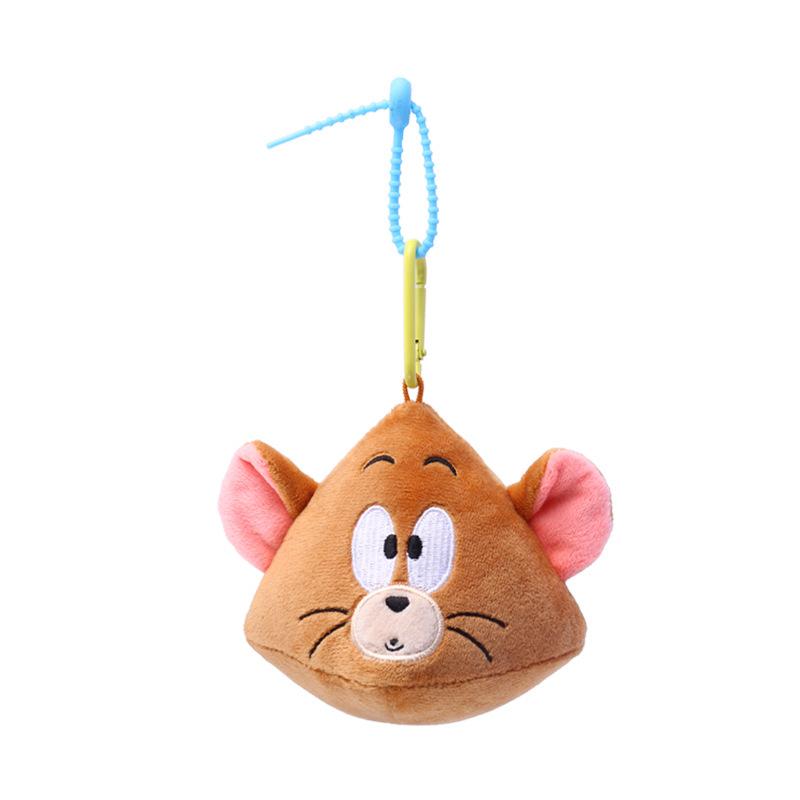 Tom & Jerry Plush Toys: Cat Pendant & Mouse Keychain Charms for Kids