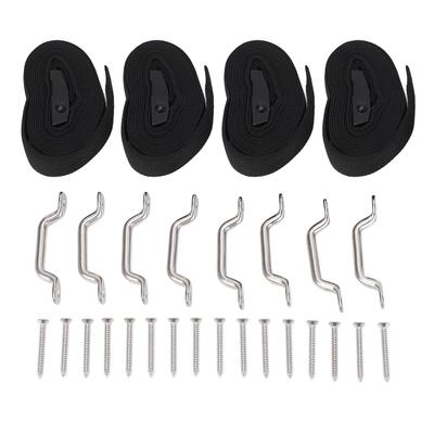 57in Tie Down Strap with Buckles Kit 304 Stainless Steel for Cargo Motorcycle Truck Boat Dirt Bike K