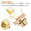 uxcell Set of 2 Guitar Input Stereo Jack Mono Panel Mount for and Footswitches Jacks, 1/4" Socket, Gold, Guitars, Basses, Speakers,