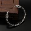 Foreign Trade Vintage Viking Raven Head Adjustable Male Open Bracelet Punk Party Punk Hip Hop