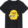 Frieden war nie eine Option Niedliches Tier T-Shirt Lustige Gänse Grafik T-Shirts Sommer Lässige Kurzarm Tops Damenbekleidung