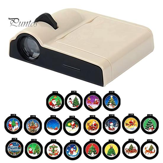 Energy Efficient Holiday Projector LED Christmas Lamp, 6/10/15/20 Festive Scenes Projector, Mini USB Decor Light Powered for Living Room, Bedroom,