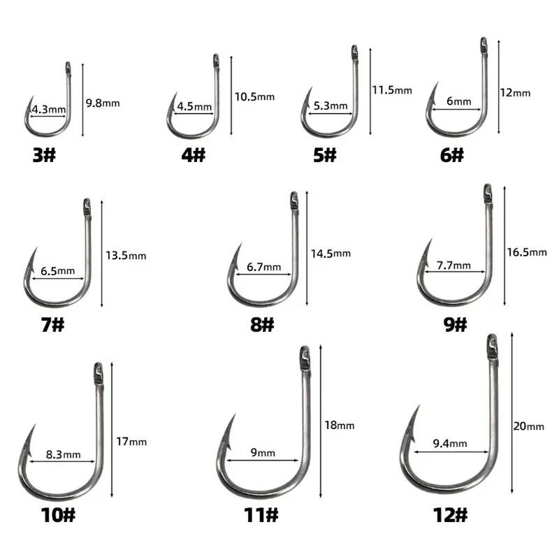 500 STÜCKE/1000 STÜCKE Box Angelhaken Set Kohlenstoffstahl Scharf Langlebig Widerhaken Angelhaken Felsangeln Ausrüstung Ausrüstung Zubehör