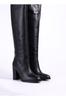 Women Modern Stylish Fashion Boots Boots Leather Black Boots Delda