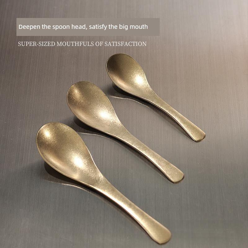 304 Stainless Steel Spoon Creative Snowflake Gold Spoon Dining Spoon Soup Spoon Ladle Industrial Style Spoon Deepened Spoon