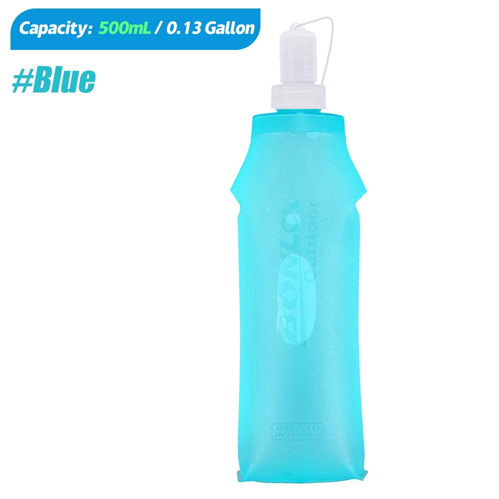 250/500 ml TPU Outdoor-Sportflasche Faltbare weiche Trinkflasche für Laufen, Camping, Wandern, Fahrrad, Fitness, Wasserbeutel