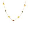 Hot Sale Double C Dopamine Mixed Color Zircon Necklace Electroplating Real Gold Color Retaining Light Luxury Jewelry