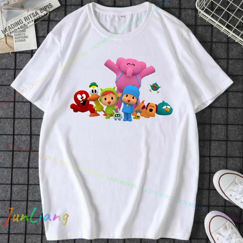 Fashion Plush Dolls PPOCOYO TShirt Male Streetwear Summer Funny Print Comfortable Boys Girls Cute Tees
