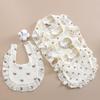 Korean Style Baby Bib: 6-Layer Pure Cotton Gauze with Lace, Cute, Soft & Absorbent