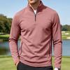 Men's Half Zip Stand Collar Sweatshirt with Zip Pockets, Stretch Long Sleeve Athletic Pullover for Gym and Outdoor Activities