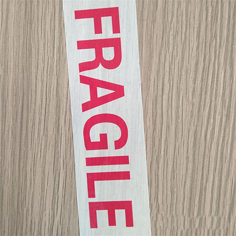 1/2 Roll 66Meters Fragile Red Safety Adhesive Warning Tapes DIY Sticker Goods Package Accessories Shipping Warning Tape