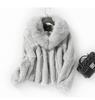 Big Fur Collar Faux Fur Jacket Women Winter Plush Coat Female Long Sleeve Fluffy Jacket Fashion Overcoat
