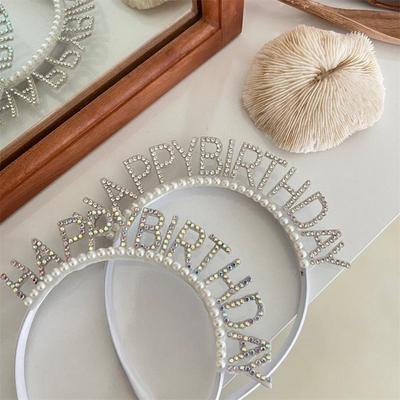 Perlen-Diamant-Stirnband für Geburtstagsfeier-Dekoration: Kristall-Accessoires für Kinder & Baby-Foto-Requisiten