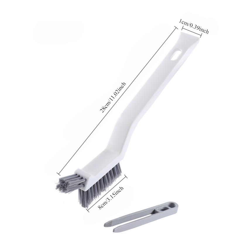 

Щетка для уборки ванной 3-в-1 с длинной ручкой, щетка для пола, ванной раковины, ванны, щетка с жесткой щетиной для швов на полу белый
