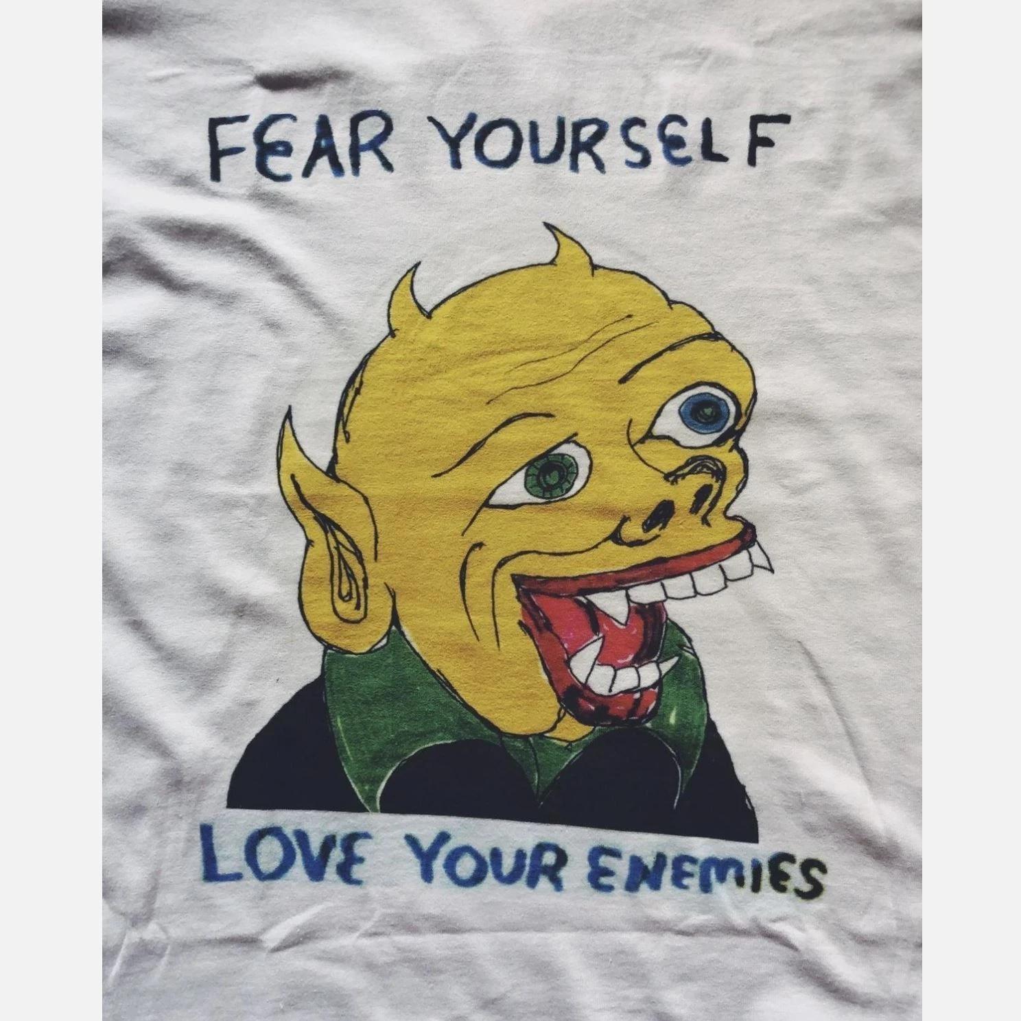 Daniel Johnston Fear Yourself Love Your Enemies 100% Cotton T-shirt Mens Tees Top S-5XL M