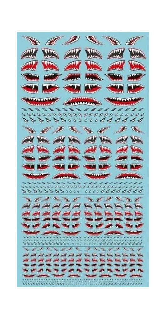 Modelkasten Shark Mouth Decal for Plastic Model DC-25