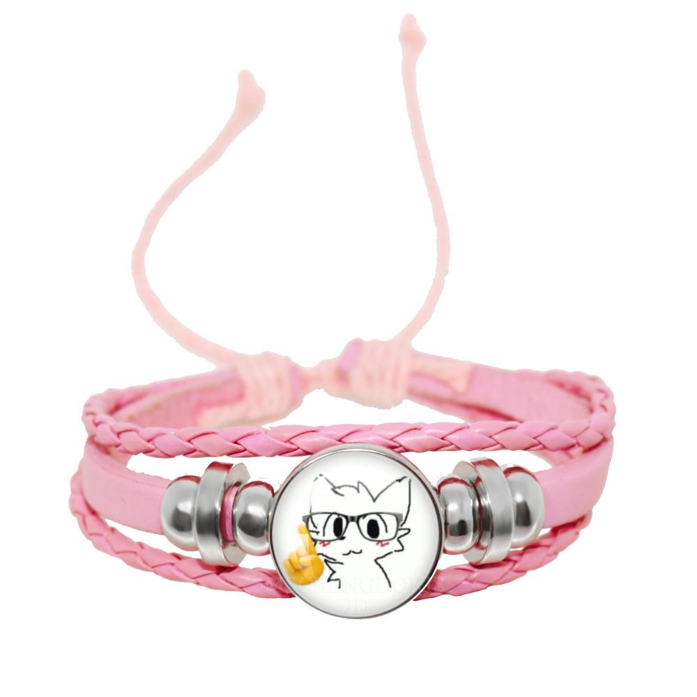 

Boykisser Cat Pink Bracelet Wove Rope Bracelet Kawaii Pink Silly Cats Funny Meme Accessories Decor Souvenir Fans Gifts