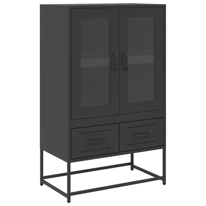 VidaXL Highboard Black 68x39x111.5 Cm Steel, Cabinet, Storage Cabinet, Highboard, Sideboard, Tall Cabinet, 853362