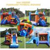 Castillo Inflable para Fiestas Infantiles, Castillo Hinchable con Toboganes y Piscina de Bolas, Juego de Lanzar Anillas, Aro de Baloncesto, Obstáculo
