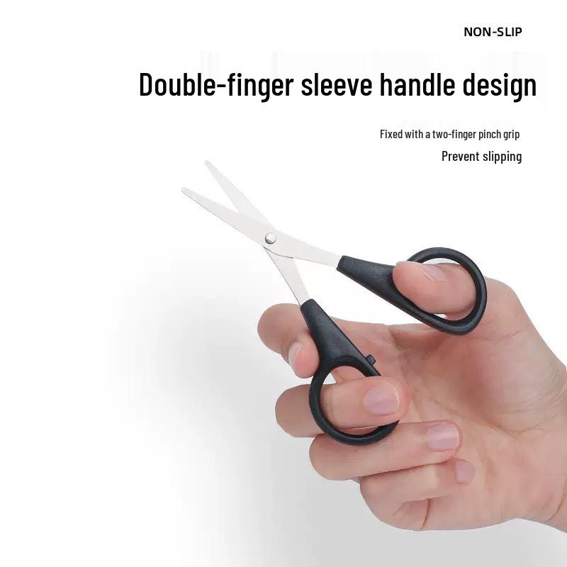 Stainless Steel Multi-Purpose Scissors for Eyebrow, Beard, Paper, Fabric, and Thread Trimming