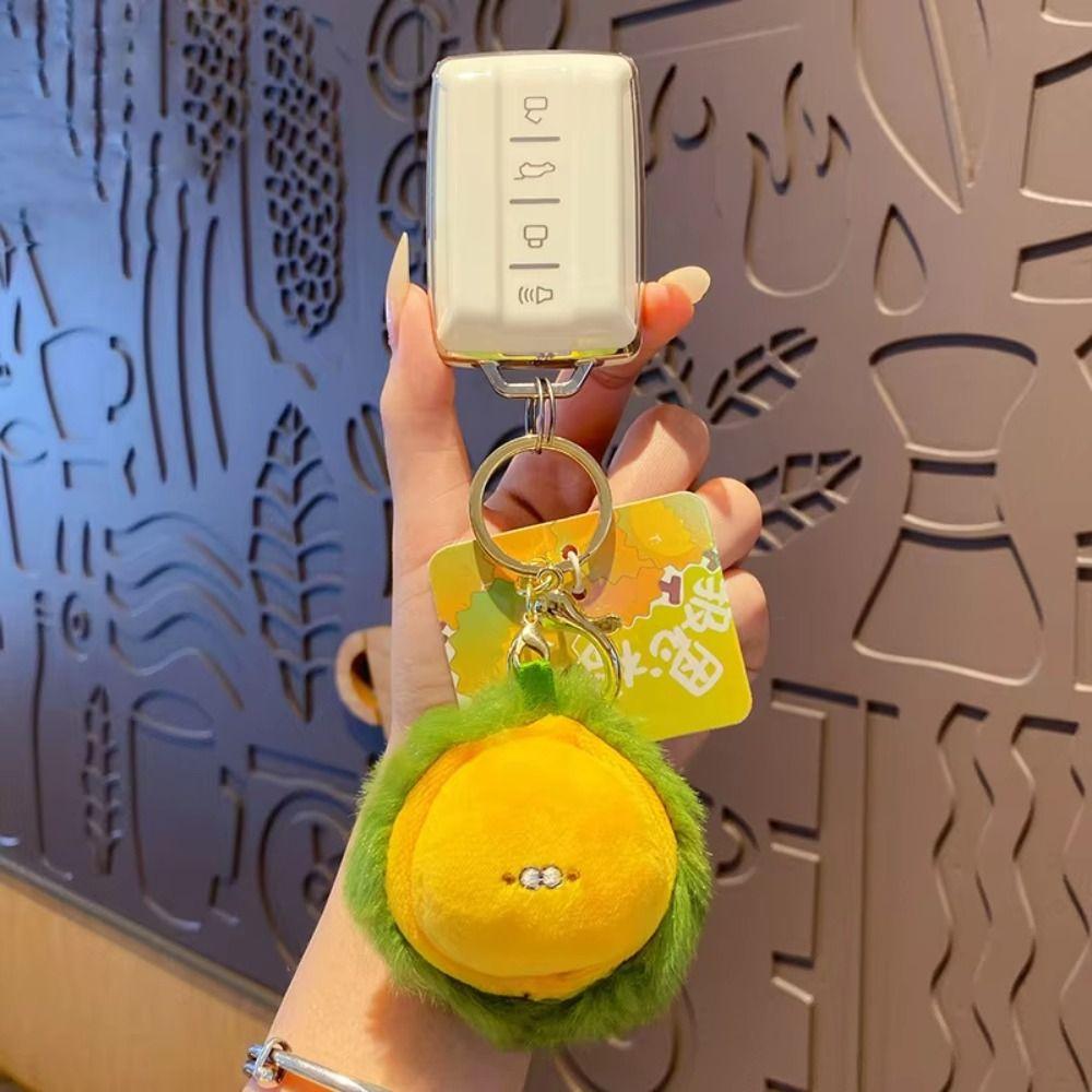 Fruit Doll Fruit Durian Plush Keychain Can Be Peeling Open Durian Plush Toy  Boys Girls