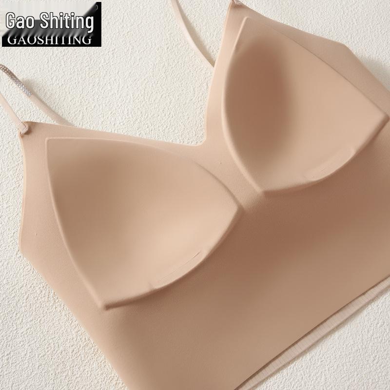 Women's Autumn/Winter Spaghetti Strap Camisole with Built-in Bra & Pads