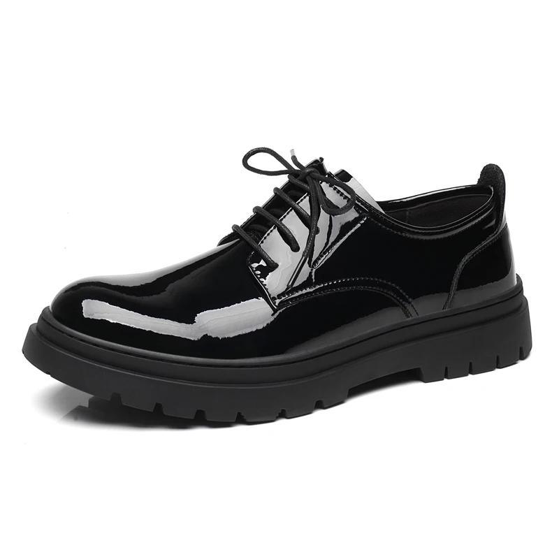 Fashion New Arrival Mens Leather Oxford Shoes Thick Bottom Casual Shoes British Style Male Business Shoes Formal Dress Footwear Sneakers