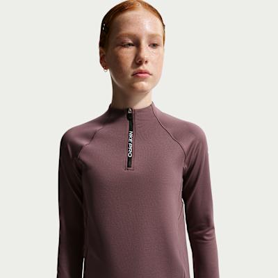 Nike Kids T Shirts Stand Collar Moderate XS