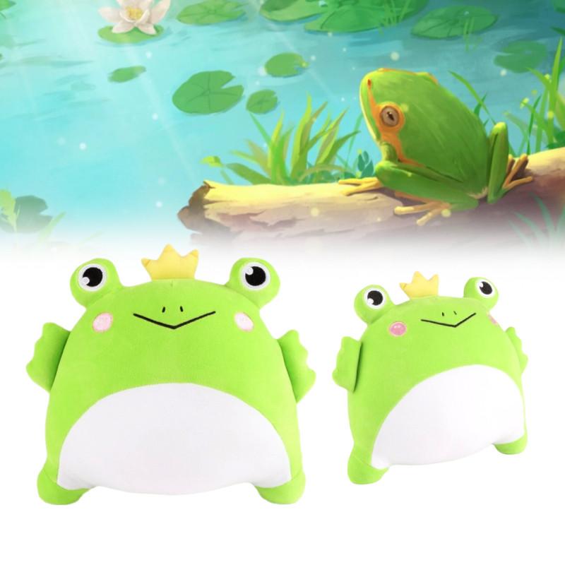 Frog Prince Plush Soft Toy Cartoon Crown Doll Stuffed Animal Home Decor Gift