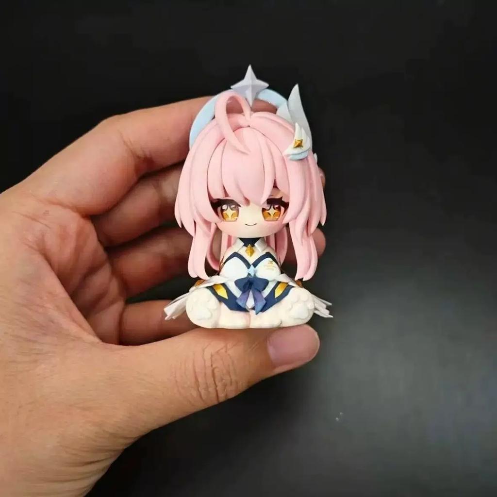 9cm Wuthering Waves Aemeath Mignonne Figurine Chibi Kawaii Assise Poupée Anime Personnage de Jeu Modèle Jouet Décoration Boîtier PC de Bureau Cadeau