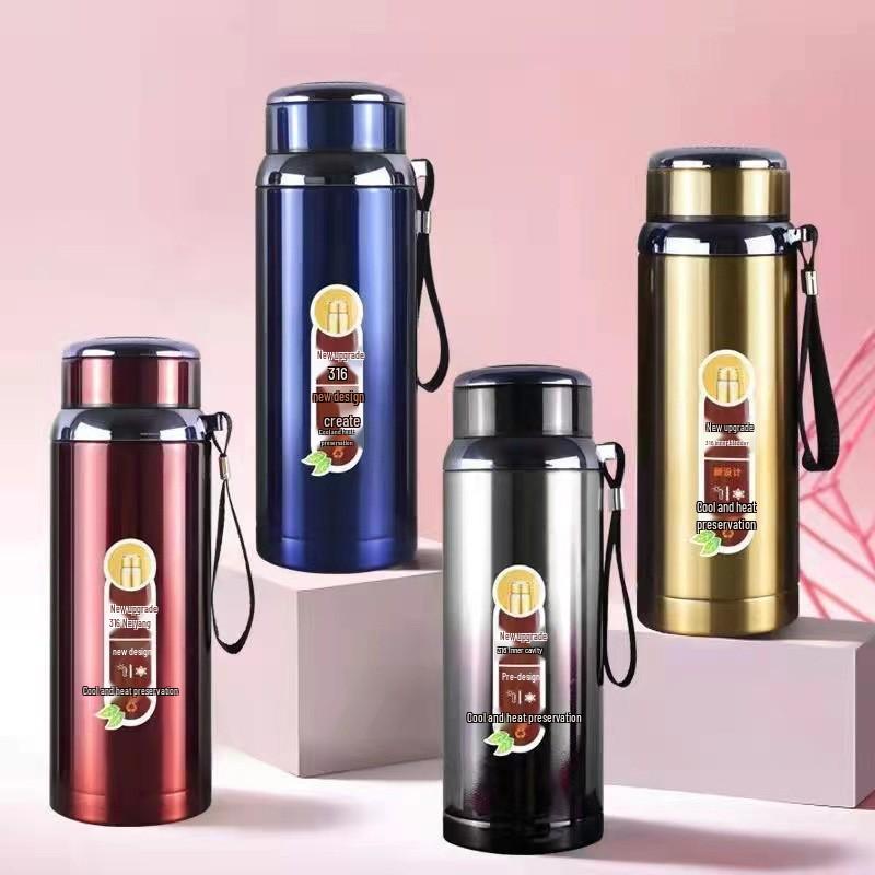 Large 316 Stainless Steel Thermos Cup for Tea, Outdoor & Car Use