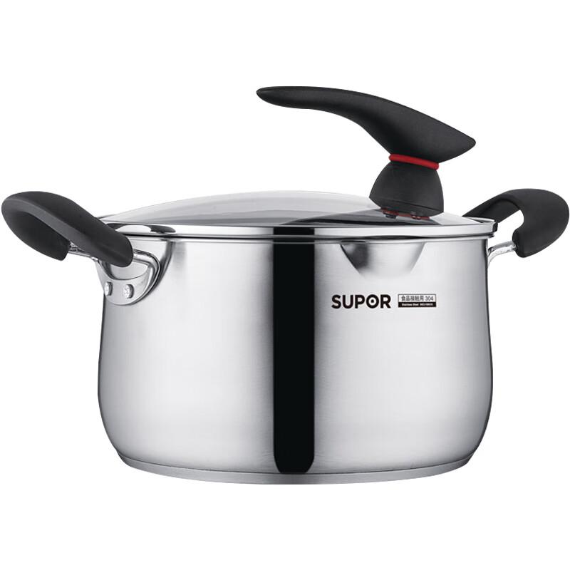 Supor Little Red Circle 22cm Stainless Steel Milk Pot