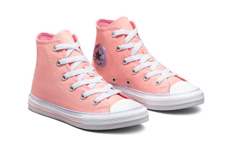 Converse Chuck Taylor All Star Abrasion Resistant High top Kids' Analysis Sheet Pink Children Aged 3 7 Years Old A01738C
