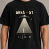 Tricou Zona 51, Grafică Științifică cu Plan Retro OZN