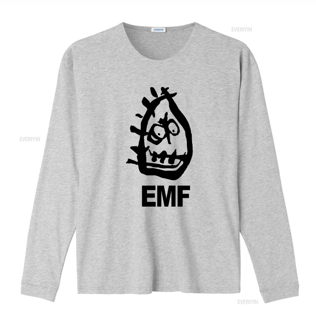Rare EMF Alternative Rock Band Concert Tour Print T Shirt Vintage Washed Unisex Comfortable Streetwear Versatile