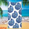 Dark Blue Spiral Nautilus Seashell Watercolor Print Beach Towel Quick Dry Absorbent Towel For Vintage Coastal Home Beach