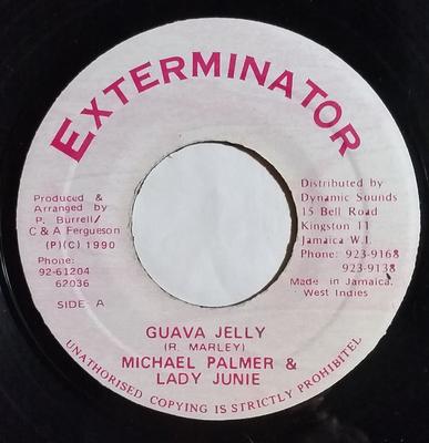 7inch Record MICHAEL PALMER  LADY JUNIE  Guava Jelly NONE Exterminator 1990 Jamaica Reggae Ska  Dub Used