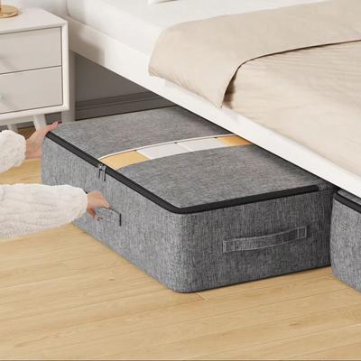 Cation Bed Under Storage Bag, Transparent Window, Handle Included, Ideal for Clothes, Blankets, Placement Under Bed, Closet, War