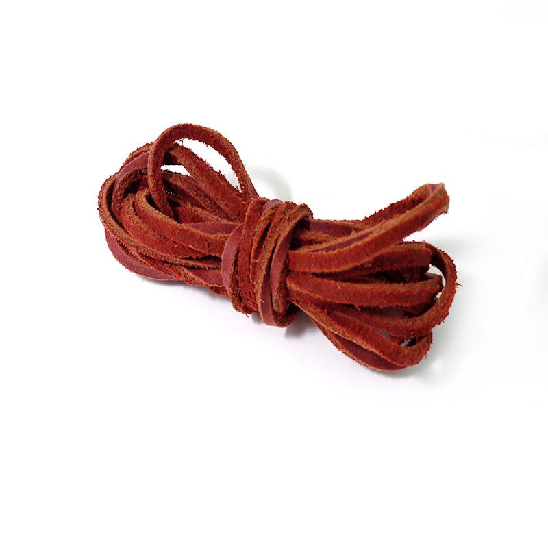 2M Genuine Cow Leather Cord Rope 3x2mm Flat Leather Strap String for DIY Bracelet Necklace Pendant Jewelry Making Accessories