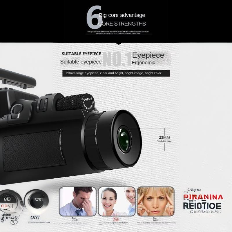 High Power Monocular Telescope BAK4 Prism IPX6 Waterproof Anti-Scratch for Bird Watching Hiking Camping Hunting