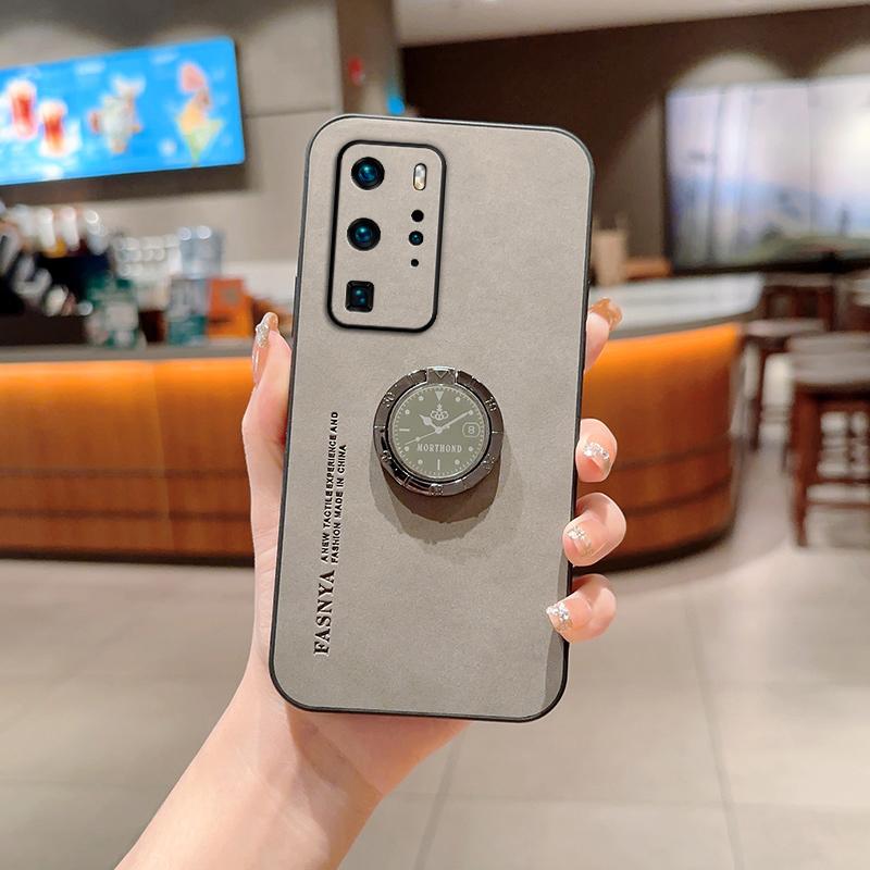 For Huawei P40 Pro Case Leather Shockproof Bumper Phone Case For Huawei P40 P 40 P40 Pro + Plus Magnetic Ring Holder Back Cover For P40