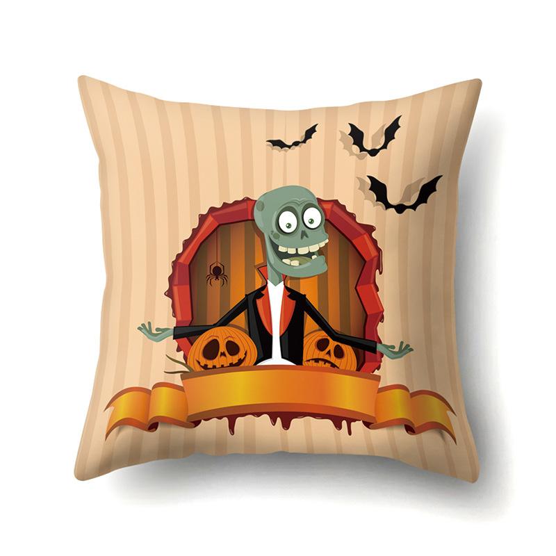 Halloween Pillow Cover Car Waist Pillow Pumpkin Sofa Cushion Cover Office Home Living Room Pillow Cover Premium