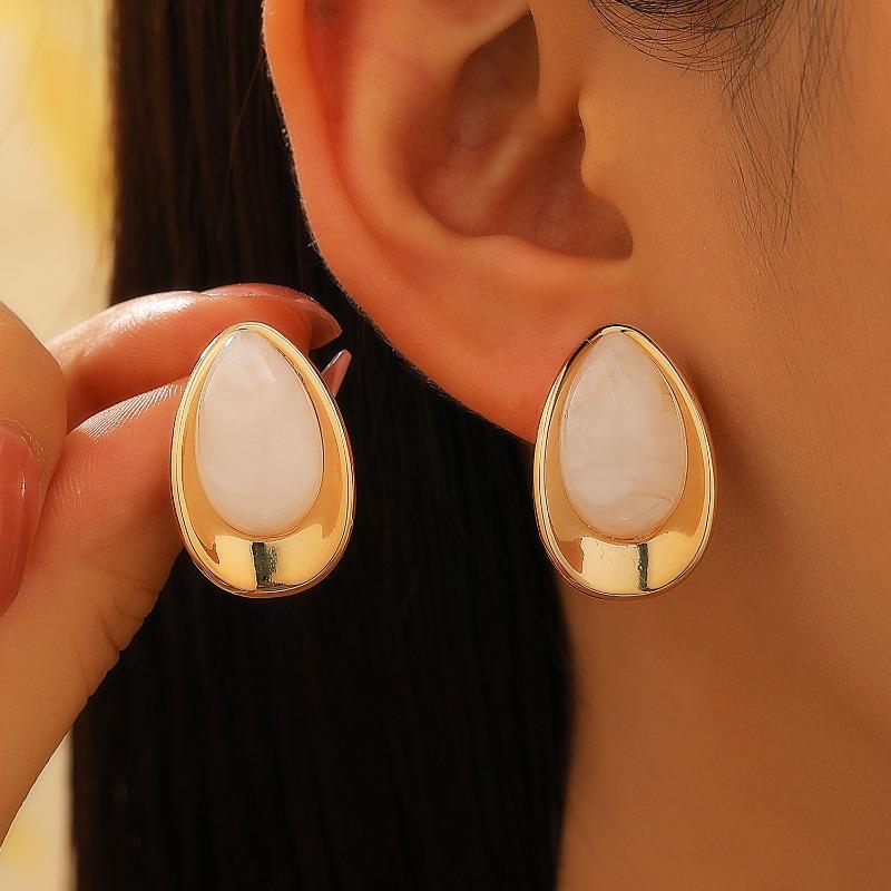 Temperament Dripping Oil Dripping Earrings, Elegant Women Luxury Jewelry Accessories Fashion Party Daily Jewelry Wearing