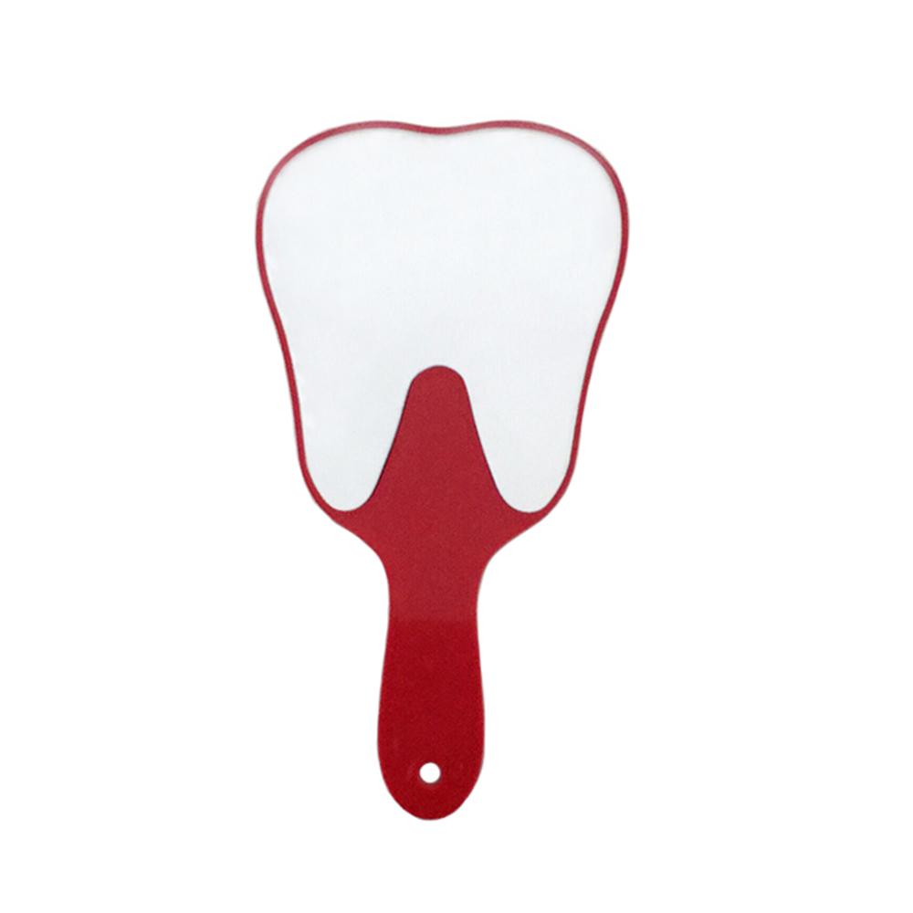 1 Stück Dental-Handspiegel Kunststoff Zahnförmig Mehrfarbig Unzerbrechlich Munduntersuchung Inspektions-Make-up-Spiegel Mundpflege