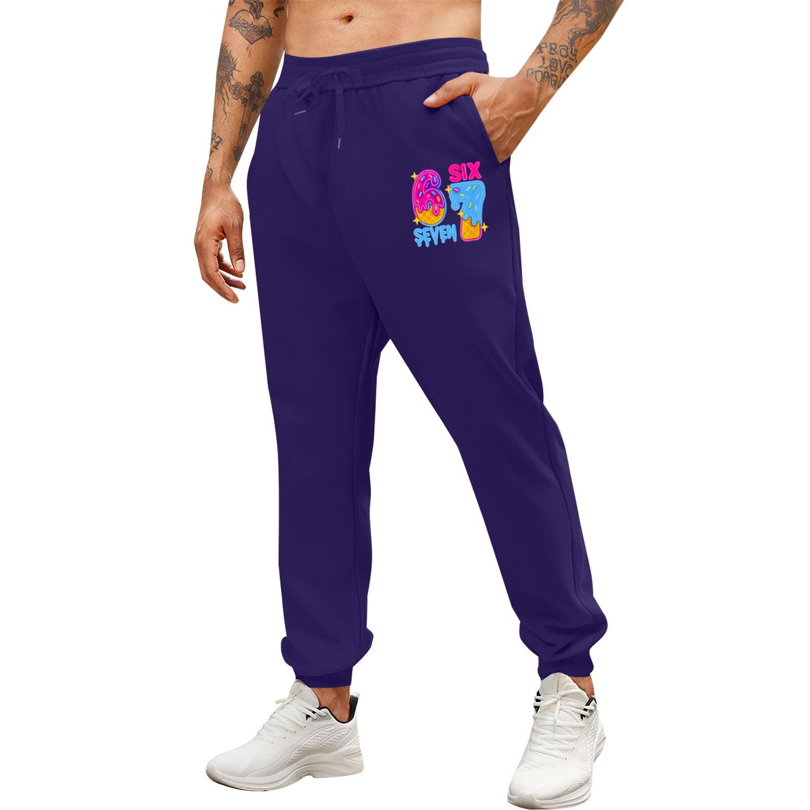 

Мужские спортивные повседневные брюки для бега, легкие походные брюки, уличные брюки XL фиолетовый